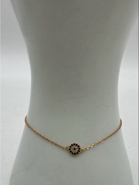 925 Gold Tone Silver & CZ Bracelet